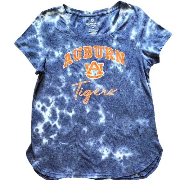 Auburn Tigers tie dye tee shirt by Colosseum blue women's M NWT - Picture 1 of 6